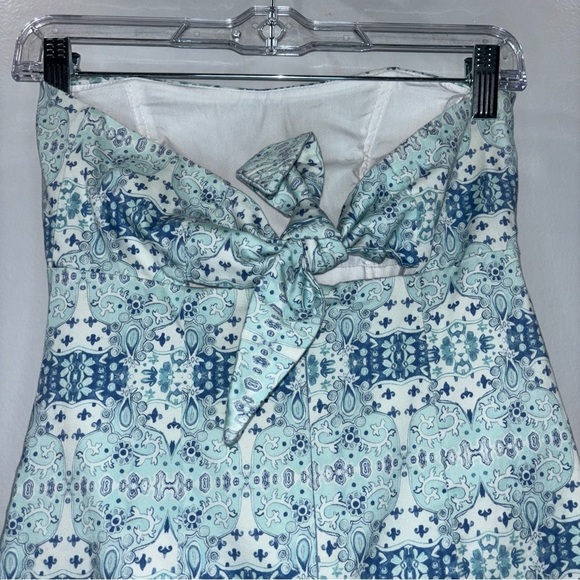 Kaeli Smith Mediterranean Blue Strapless Preppy Dress Size 2 – Made in USA - Picture 8 of 11